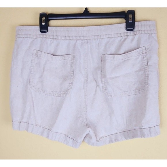 Old Navy Shorts Womens Large Linen Pockets High Waisted Pullon Elastic Waist - Picture 6 of 10